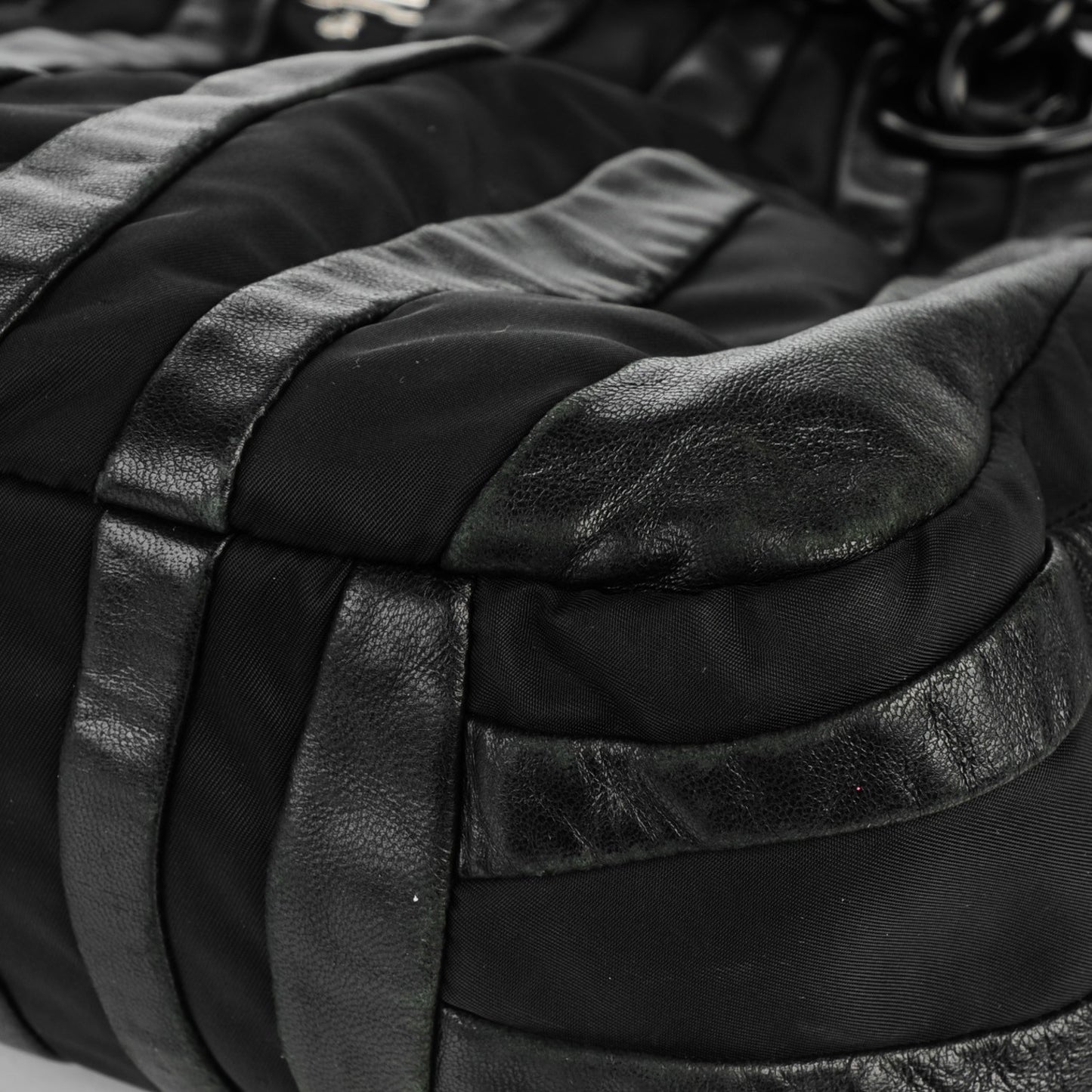 Tessuto Nappa Mordore Tote Nero Black