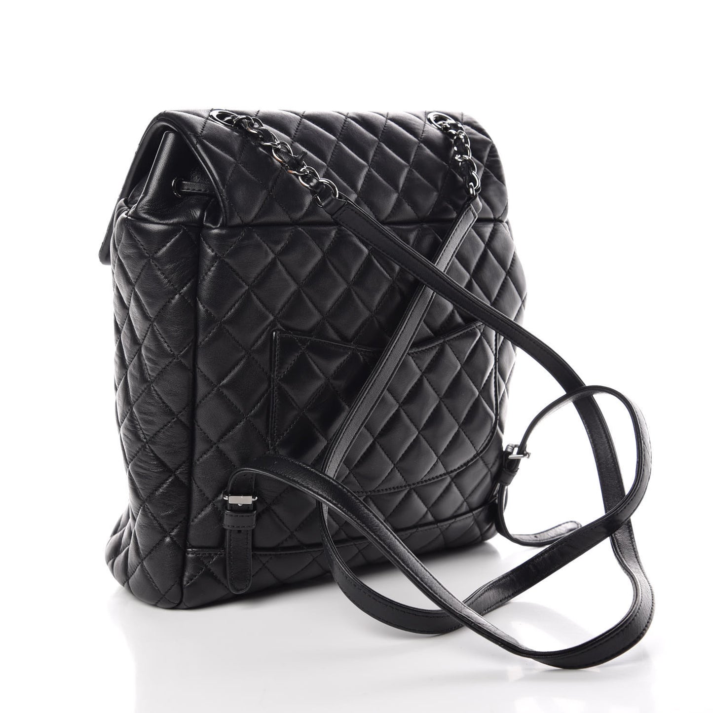Lambskin Quilted Large Urban Spirit Backpack Black