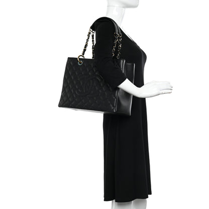 Chanel Caviar Quilted Grand Shopping Tote GST Black 2 of 11