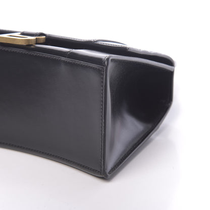 Balenciaga Shiny Box Calfskin Small Hourglass Top Handle Bag Black 8 of 9