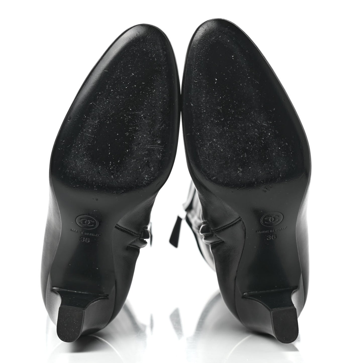 Lambskin High Boots 36 Black