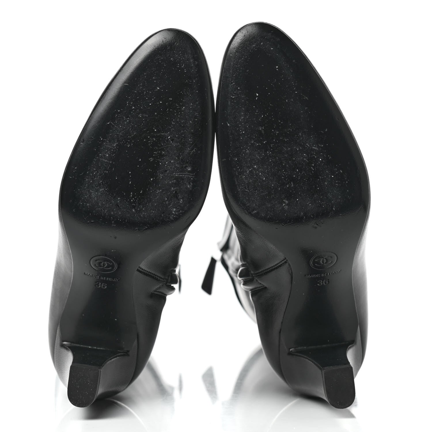 Chanel Lambskin High Boots 36 Black 5 of 12