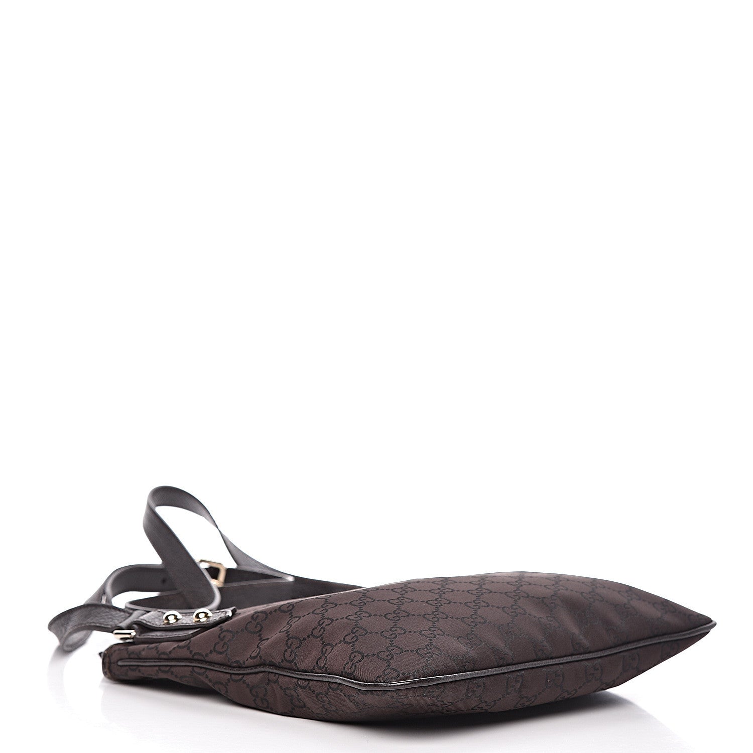 Gucci Nylon Monogram Flat Messenger Bag Brown 4 of 12