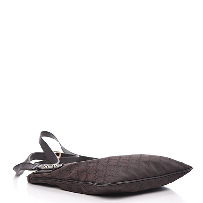 Gucci Nylon Monogram Flat Messenger Bag Brown 4 of 12