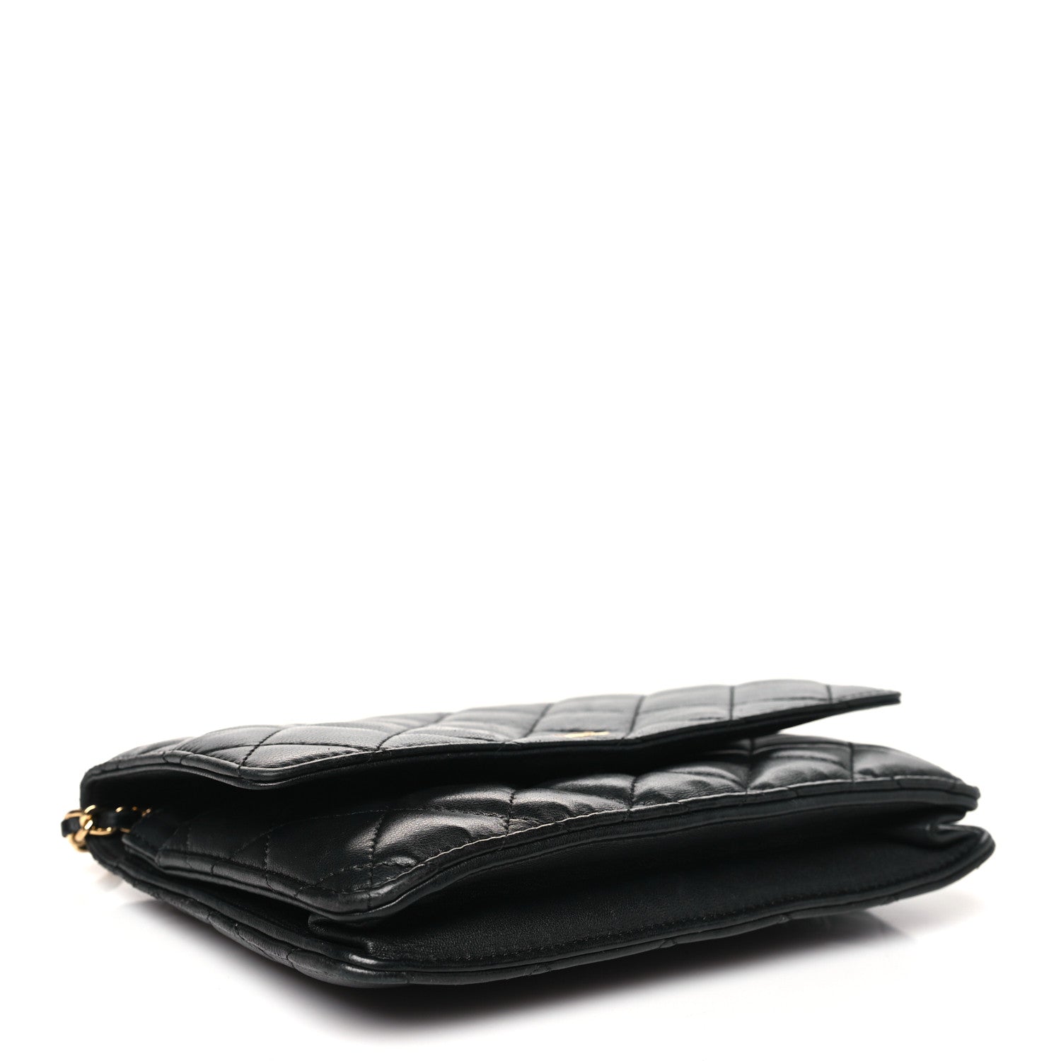 Chanel Lambskin Quilted Wallet On Chain WOC Black 4 of 14