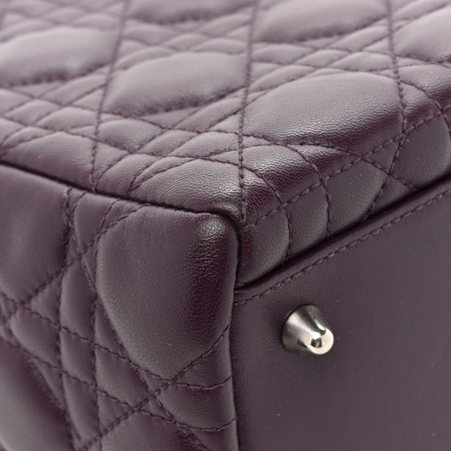 Christian Dior Lambskin Cannage Medium Lady Dior Purple 12 of 18