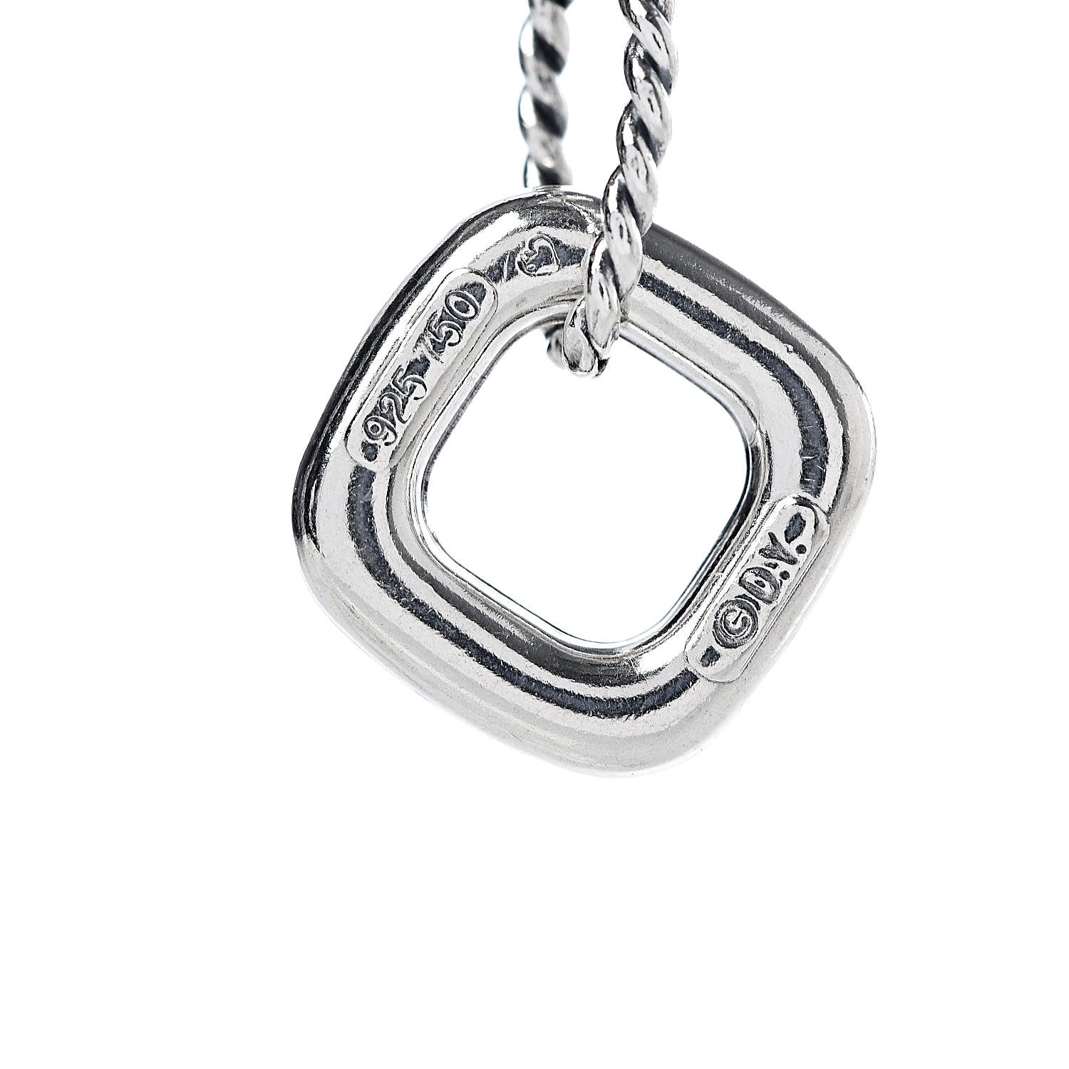 David Yurman Sterling Silver 18K Yellow Gold Baroque Pearl Long Figaro Chain Necklace 5 of 5