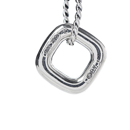 David Yurman Sterling Silver 18K Yellow Gold Baroque Pearl Long Figaro Chain Necklace 5 of 5