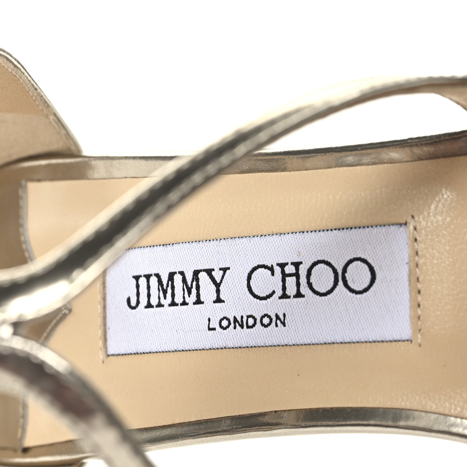 Jimmy Choo Mirror Calfskin Lang Sandals 41 Gold 8 of 9