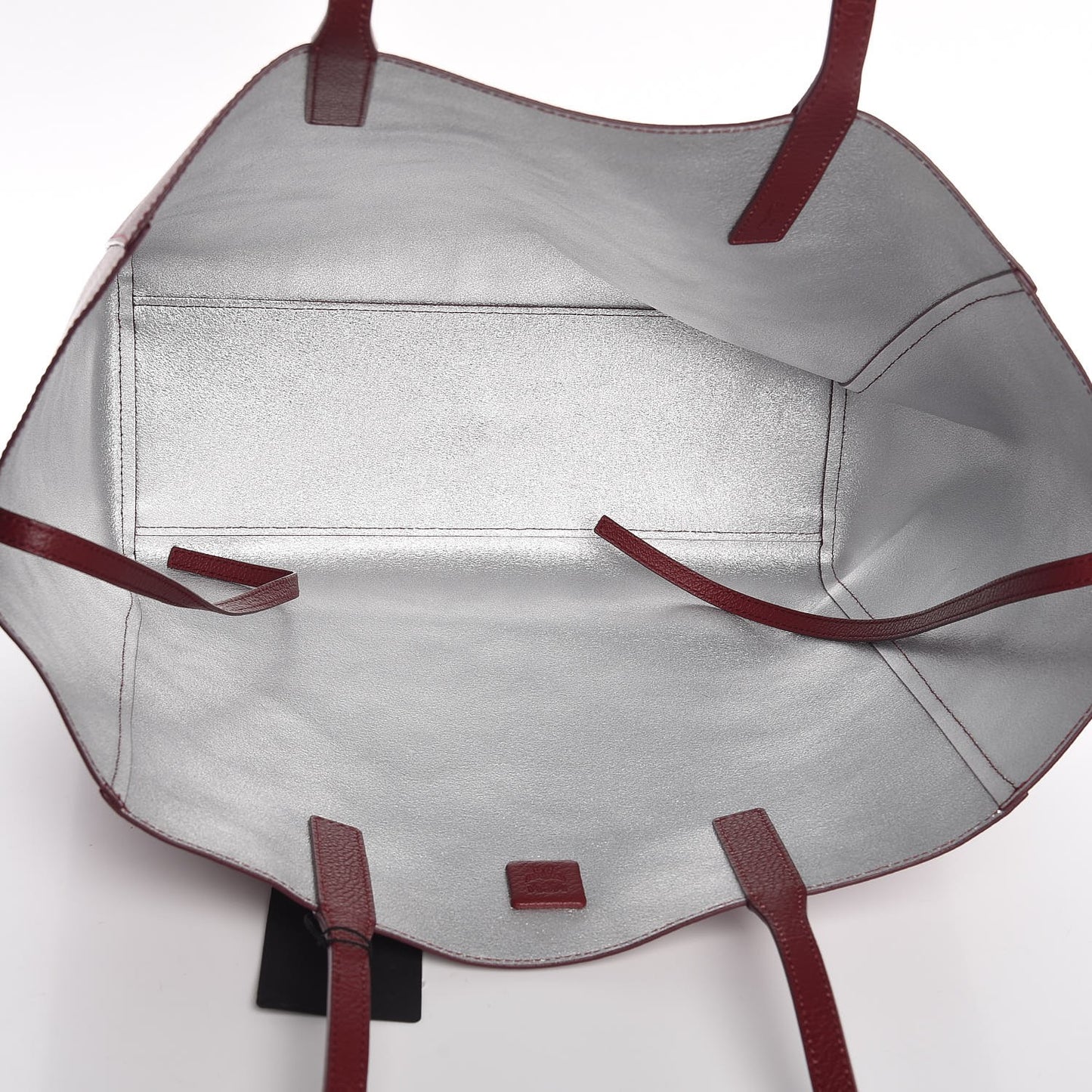 Grained Calfskin Medium Reversible Wandel Tote Ruby