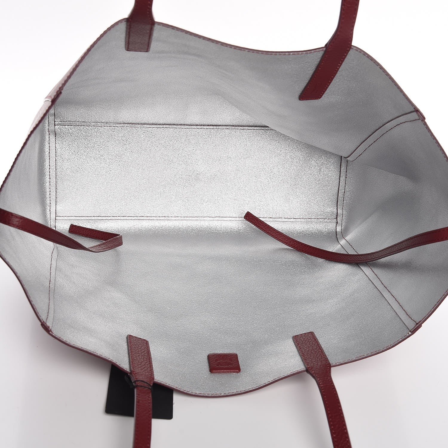 MCM Grained Calfskin Medium Reversible Wandel Tote Ruby 9 of 10