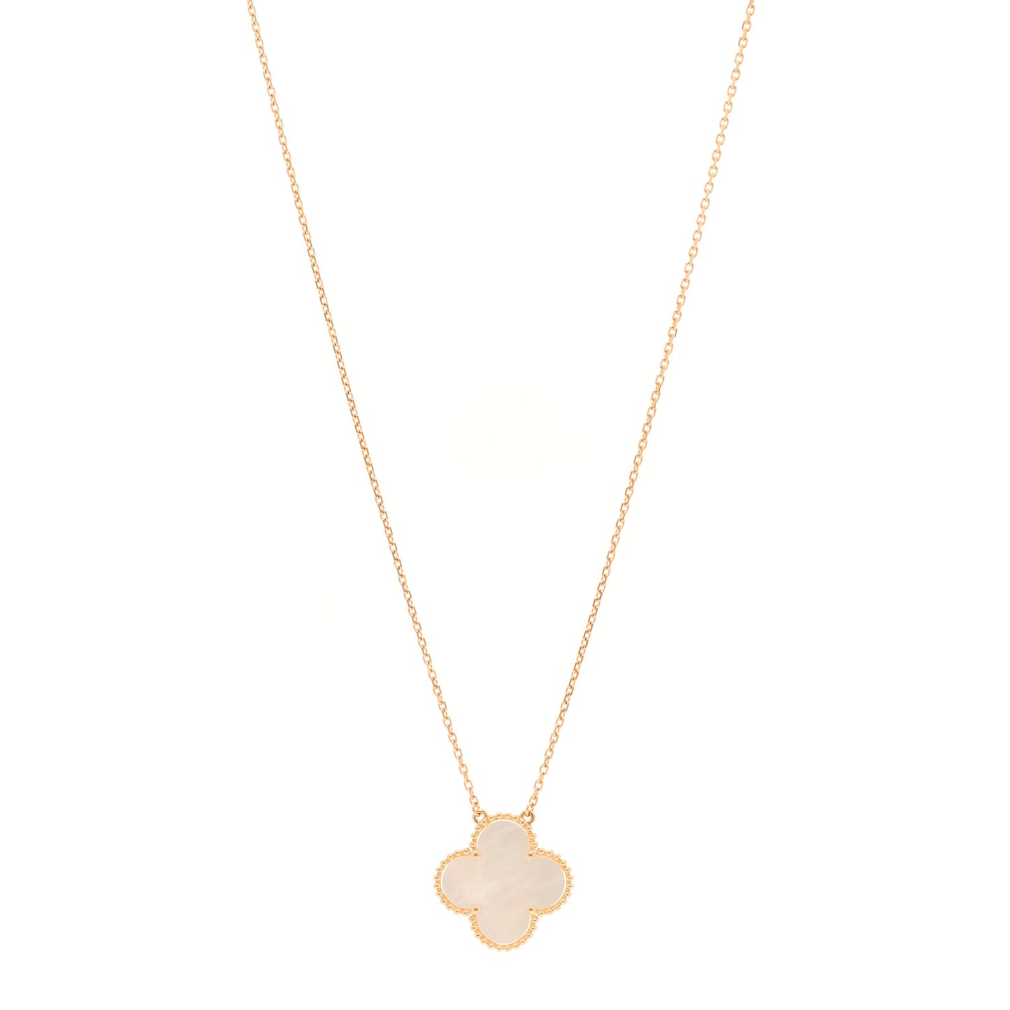 18K Rose Gold Mother of Pearl "Edition Ginza" Magic Alhambra Pendant Necklace