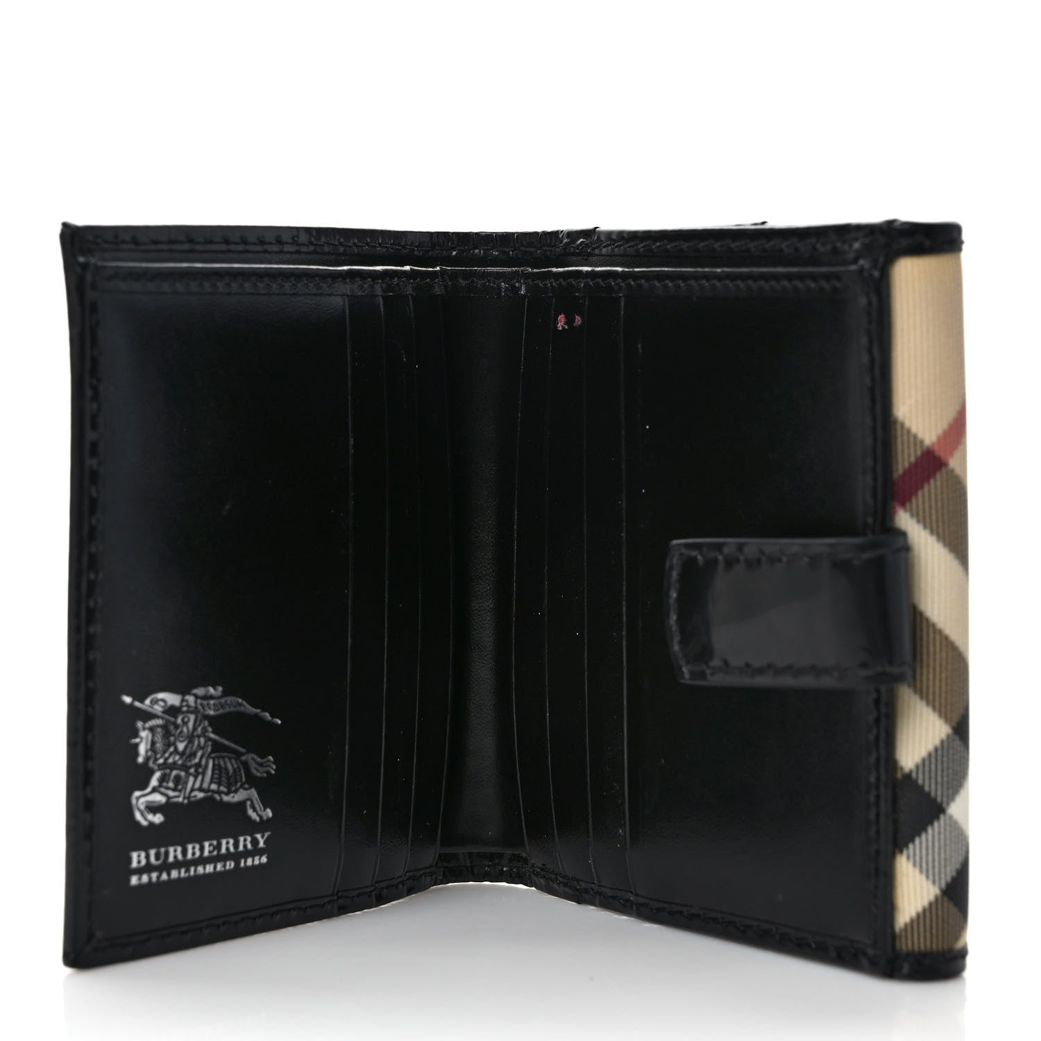 Burberry Nova Check Compact Wallet Black 5 of 9