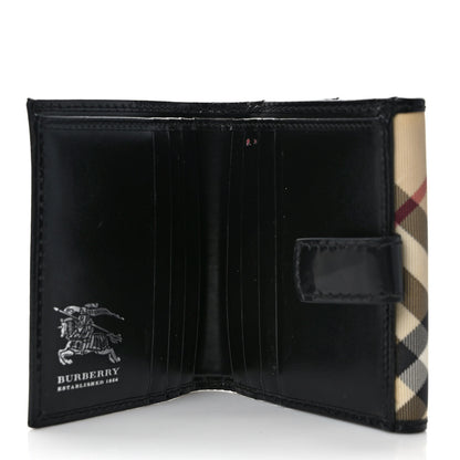 Burberry Nova Check Compact Wallet Black 5 of 9