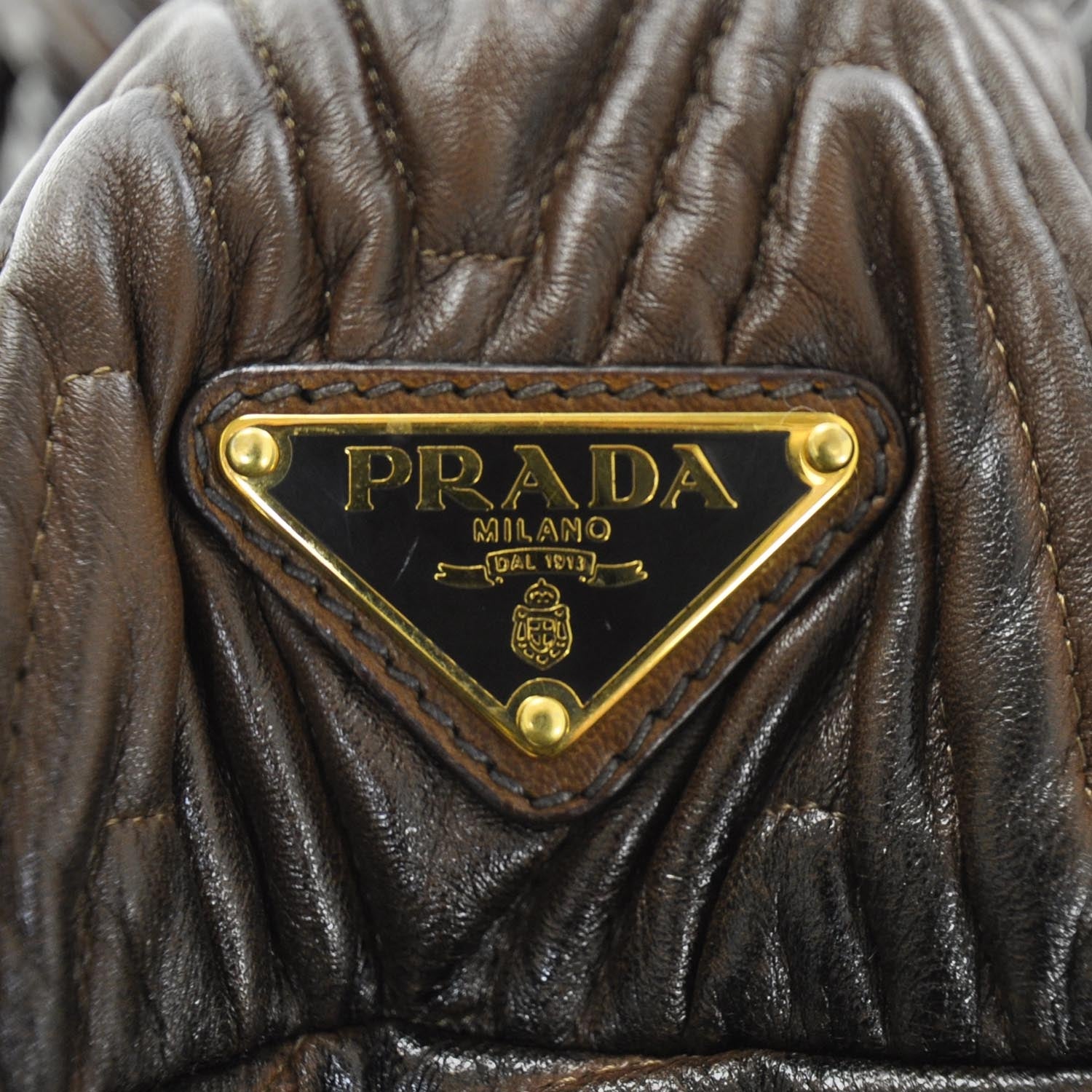 Prada Nappa Antic Chevron Bauletto 11 of 11
