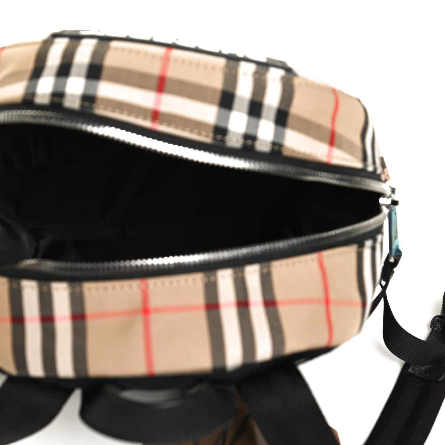 House Check Canvas Calfskin Small Nico Backpack Archive Beige