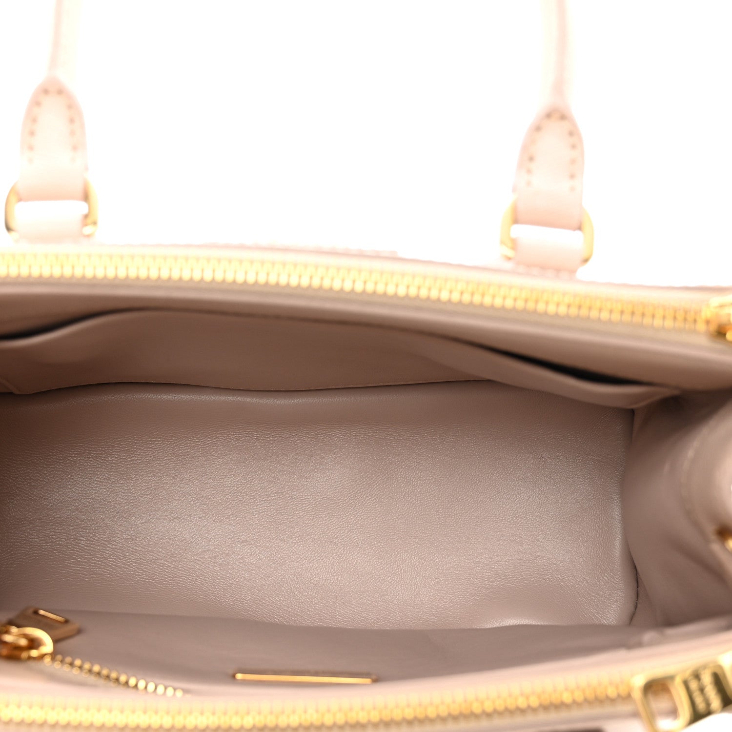 Prada Saffiano Triangle Small Galleria Double Zip Tote Cammeo 6 of 9