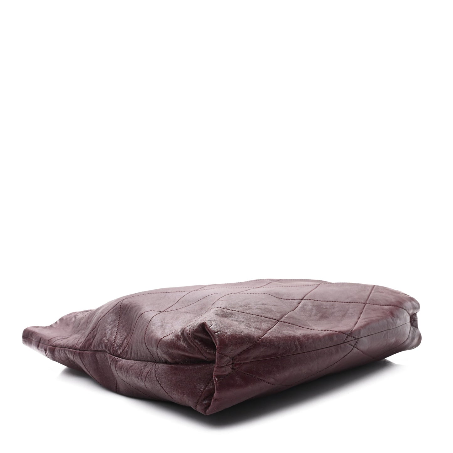 Lambskin Quilted Carry Me Tote Burgundy