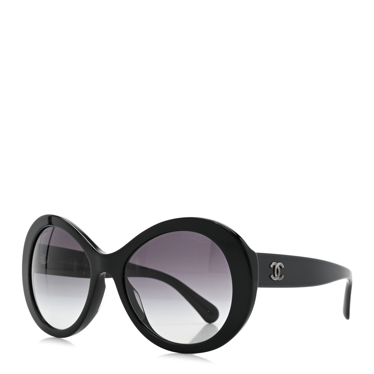 Chanel Oval CC Sunglasses 5372-A Black 1673598 – FASHIONPHILE