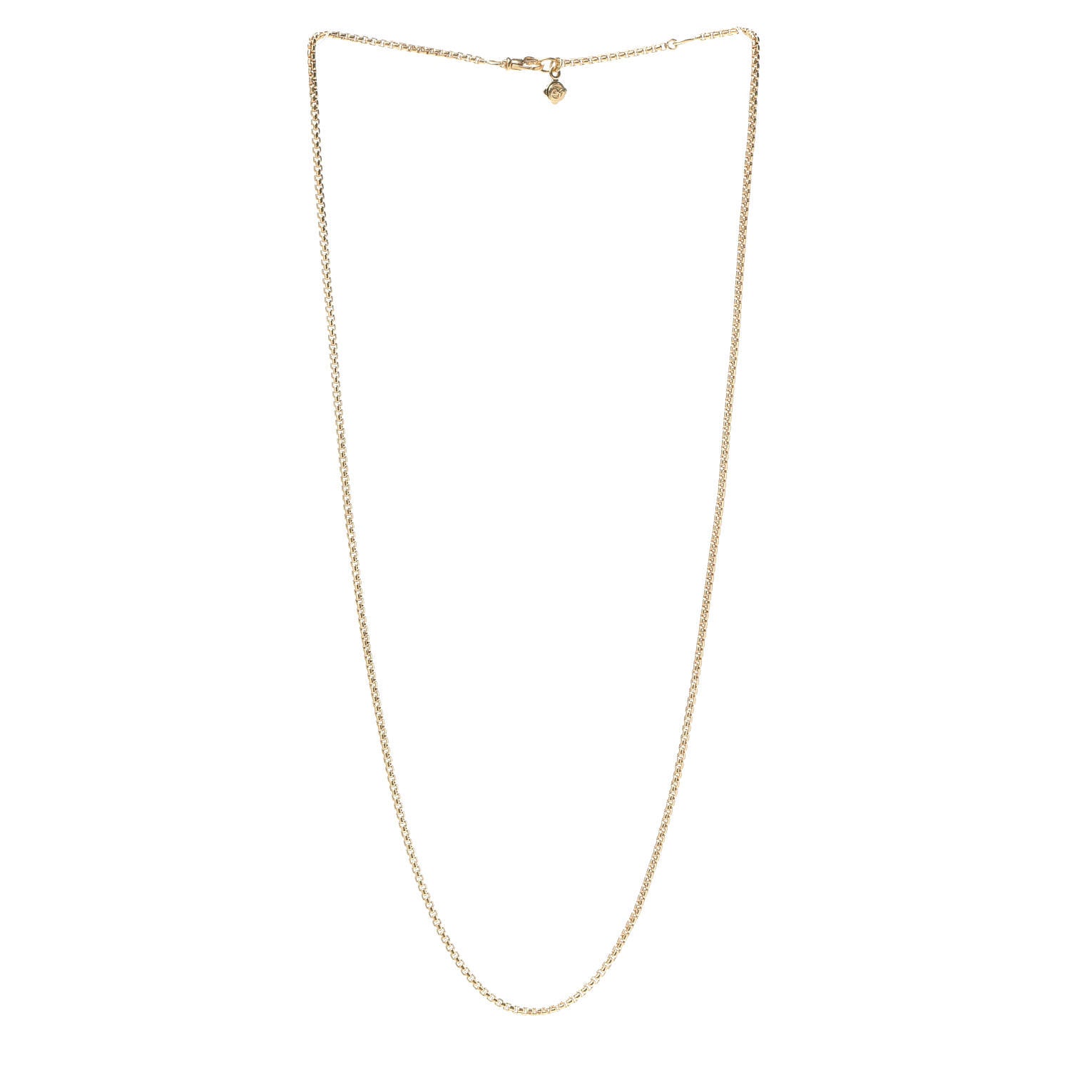 David Yurman 18K Yellow Gold 1.7mm Box Chain Necklace 20" 3 of 5