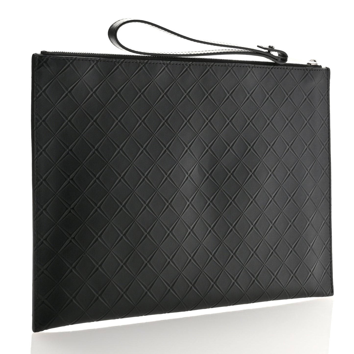 Calfskin Intarsio Document Case Black