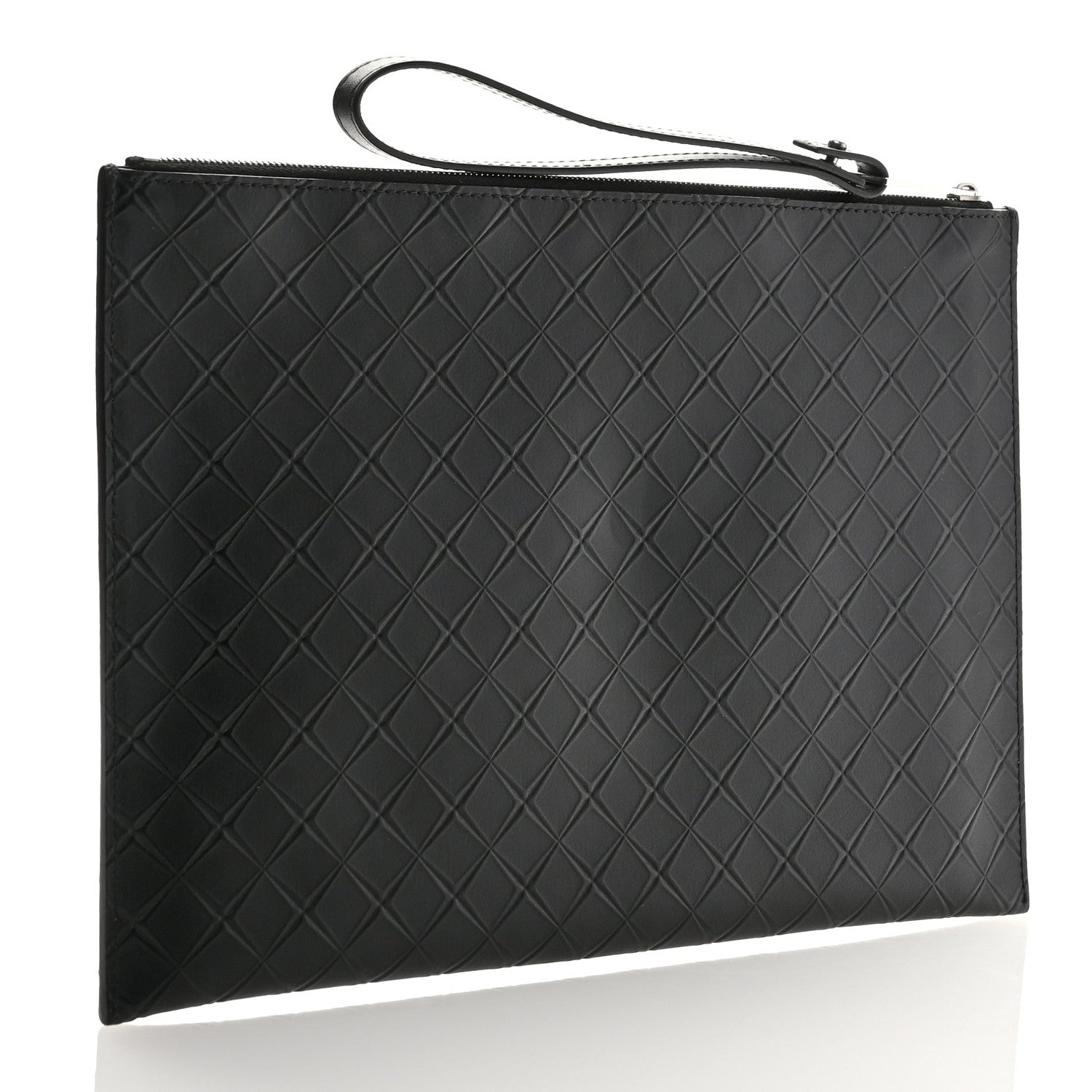 Bottega Veneta Calfskin Intarsio Document Case Black 3 of 7