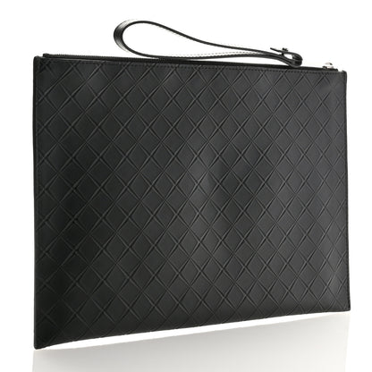 Bottega Veneta Calfskin Intarsio Document Case Black 3 of 7
