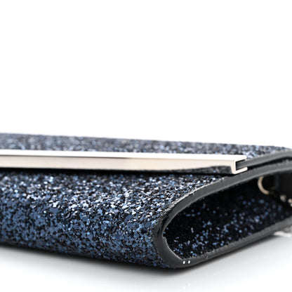 Jimmy Choo Glitter Emmie Clutch Blue 9 of 9