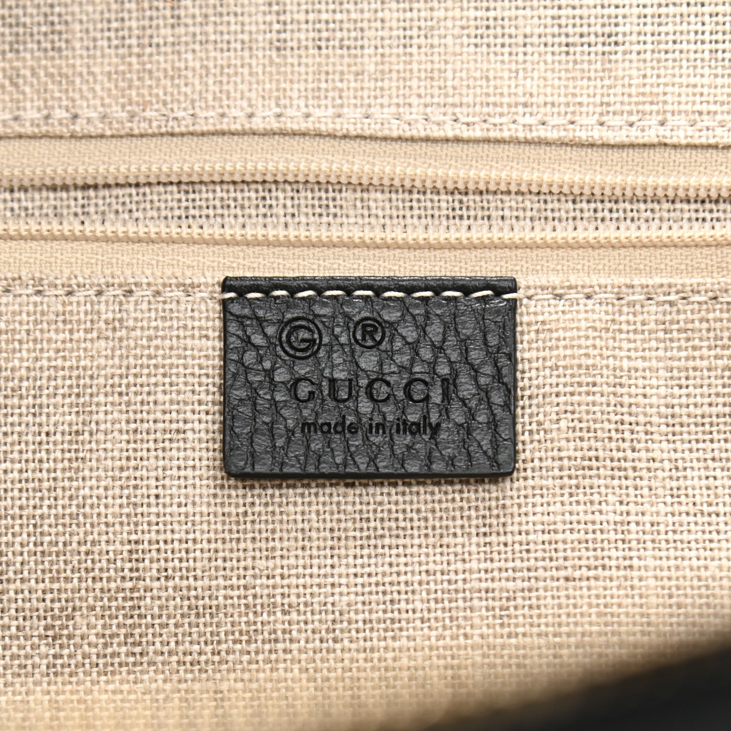 Gucci Dollar Calfskin Large GG Charm Dome Satchel Tote Black 6 of 8