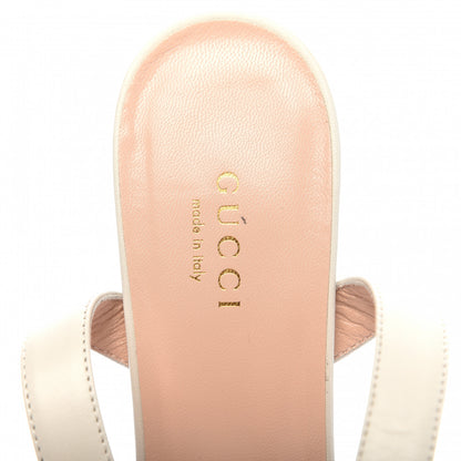Gucci Calfskin GG Marmont Ankle Wrap 30/85mm Platform Sandals 36 Mystic White 6 of 8