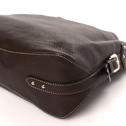 Prada Vitello Daino Rope Knotted Hobo Brown 8 of 8