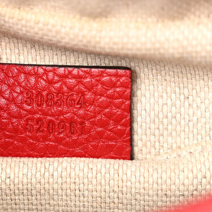 Gucci Pebbled Calfskin Small Soho Disco Bag Tabasco Red 7 of 10