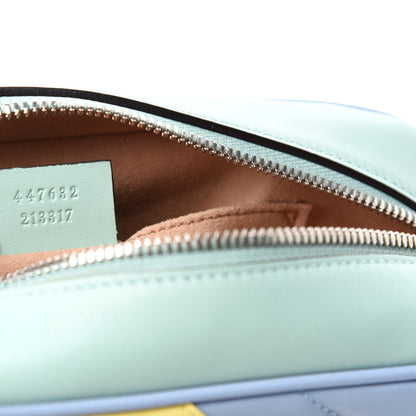 Gucci Calfskin Matelasse Diagonal Small GG Marmont Chain Shoulder Bag Multicolor Pastel 10 of 11