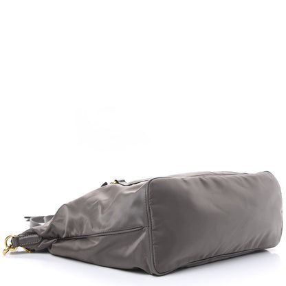 Prada Tessuto Nylon Saffiano Jacquard Logo Tote Grey 6 of 14