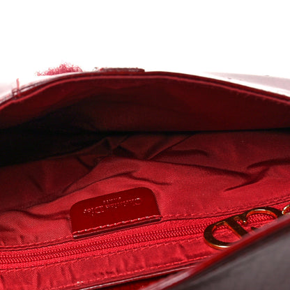 Christian Dior Patent Diorissimo Saddle Bag Dark Red 4 of 13