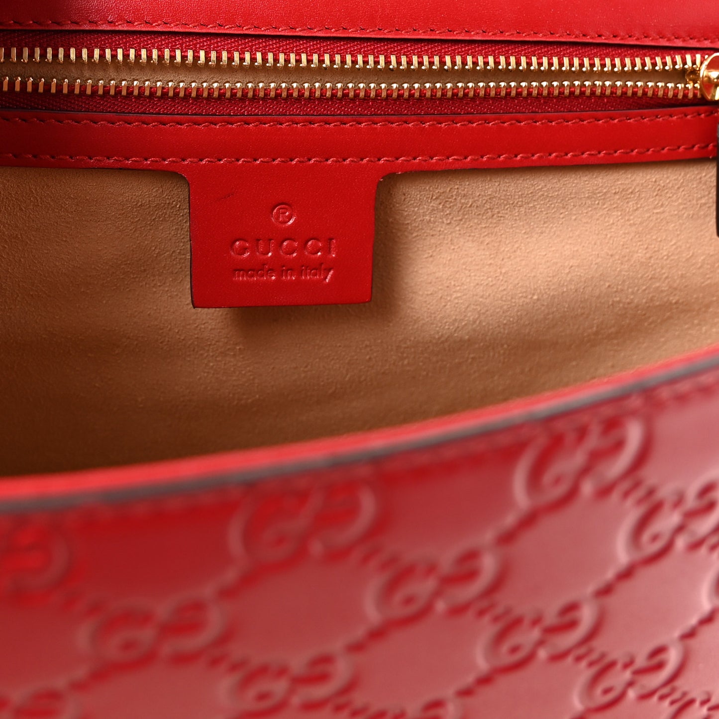 Guccissima Medium Padlock Shoulder Bag Hibiscus Red