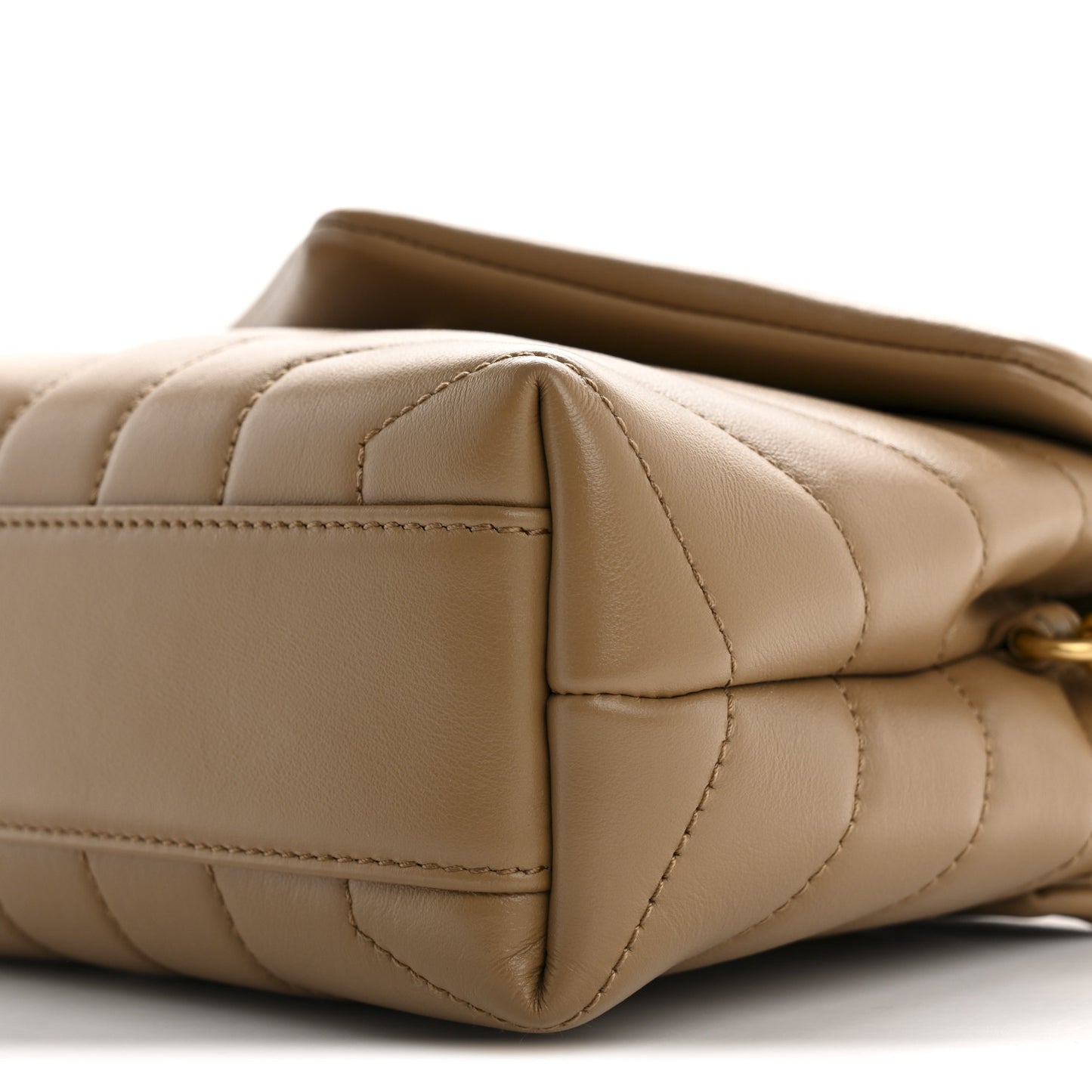 Calfskin Y Quilted Monogram Toy Loulou Crossbody Bag Natural Tan
