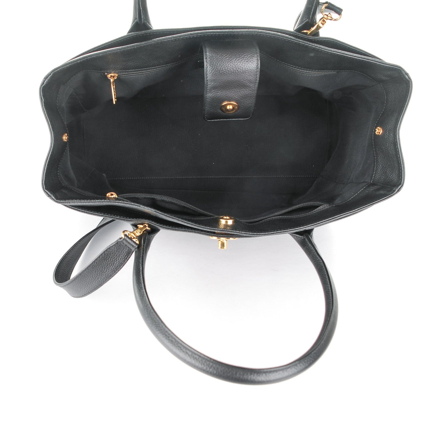 Chanel Calfskin Cerf Executive Shopper Tote Black 5 of 8