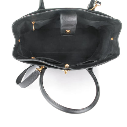 Chanel Calfskin Cerf Executive Shopper Tote Black 5 of 8