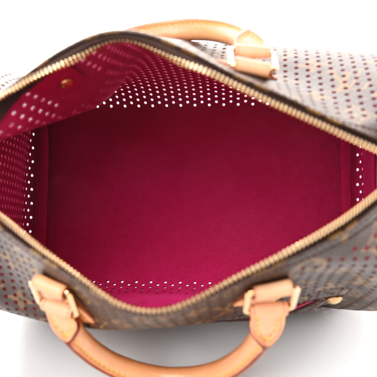 Monogram Perforated Speedy 30 Fuchsia