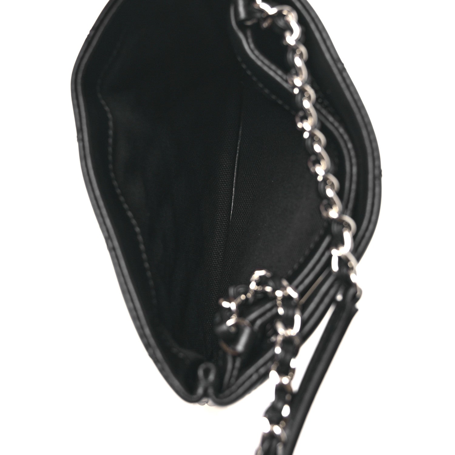Chanel Lambskin Quilted Uniform Crossbody Bag Black 5 of 13