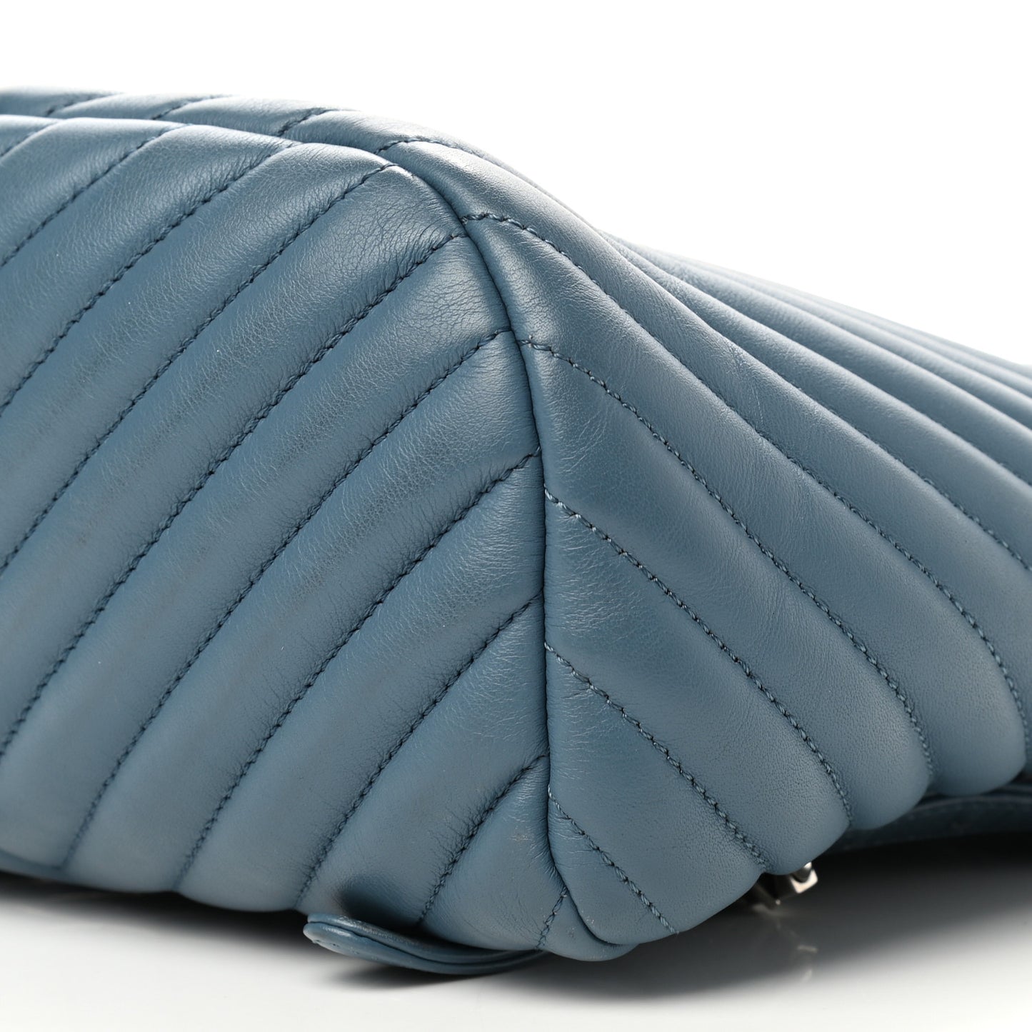 Calfskin Chevron Quilted Small Urban Spirit Backpack Light Blue