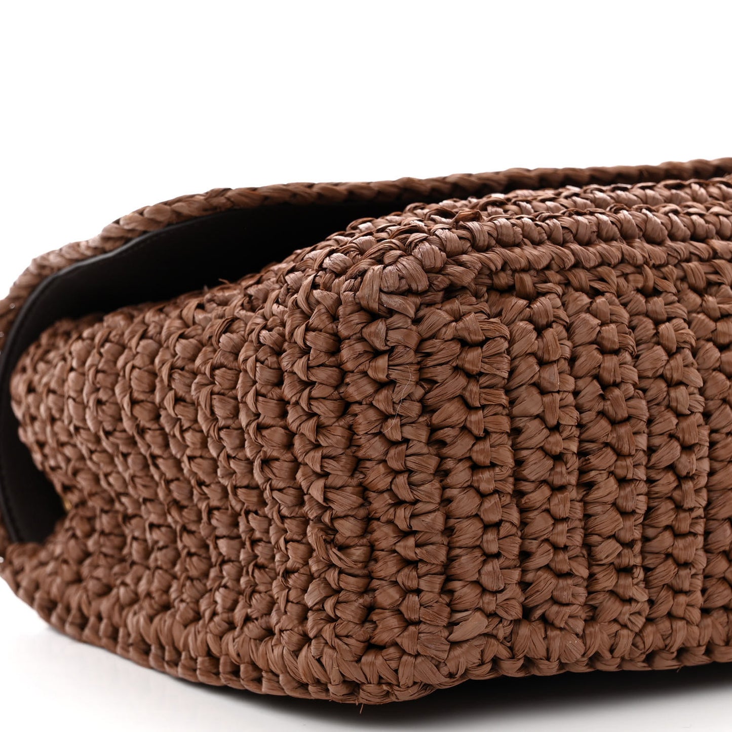 Raffia Calfskin Monogram Medium Niki Chain Satchel New Nut