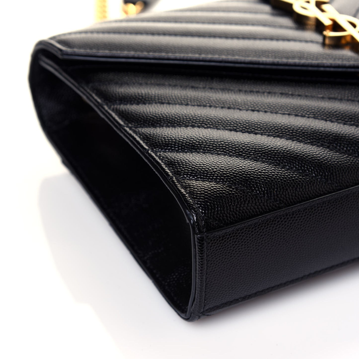 Grain De Poudre Matelasse Chevron Medium Monogram Satchel Black