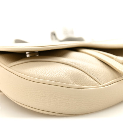 Christian Dior Grained Calfskin Mens Mini Saddle Bag Latte 9 of 10