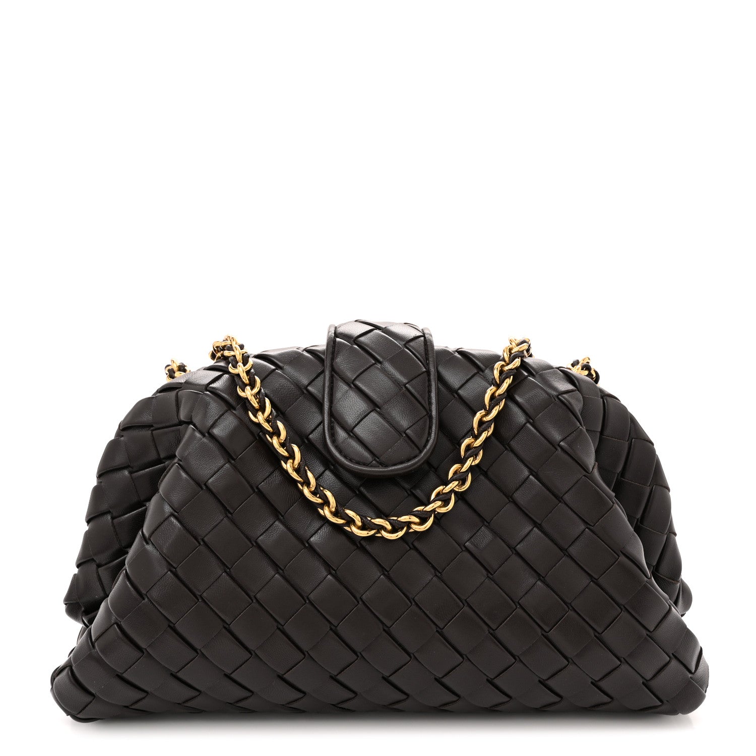 Bottega Veneta Nappa Intrecciato Teen The Lauren 1980 Clutch With Chain Fondant 1 of 11