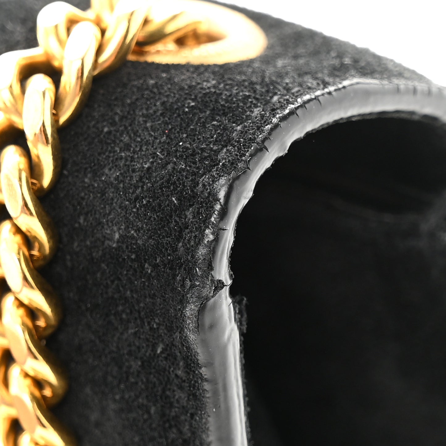 Suede Small Classic Monogram Kate Tassel Satchel Black