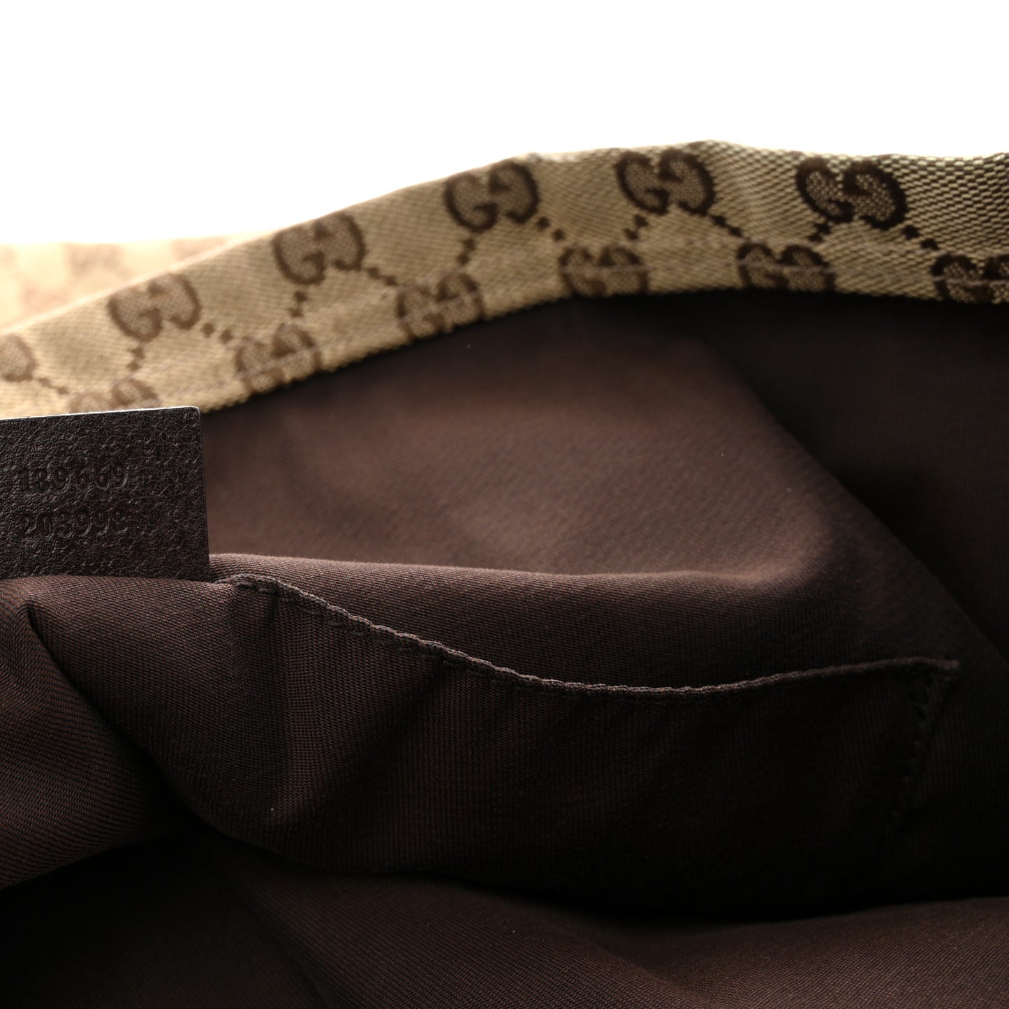 GG Monogram Medium Handle Vertical Tote Bag Dark Brown