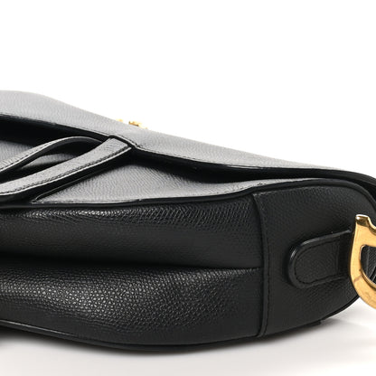 Christian Dior Grained Calfskin Saddle Bag Black 10 of 10