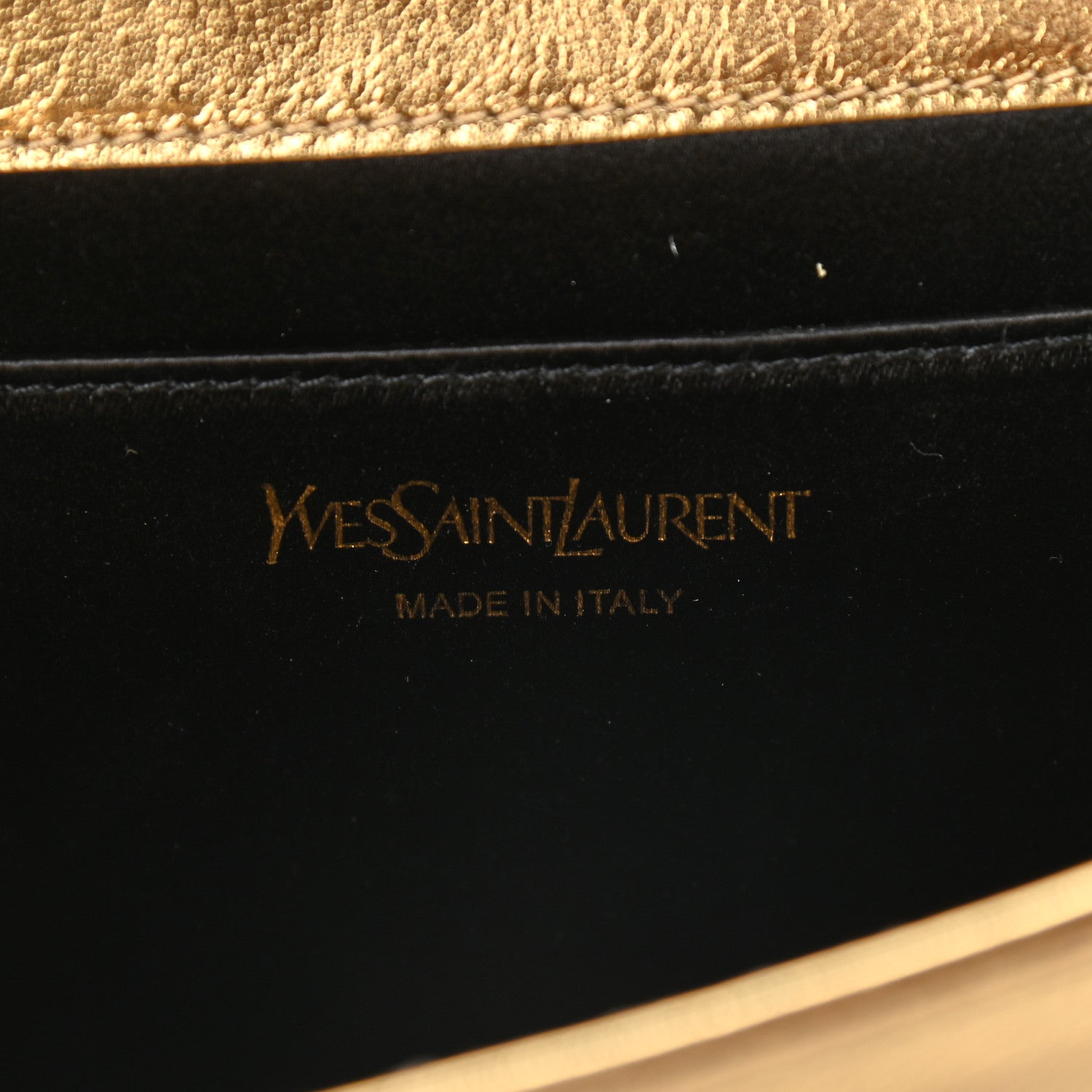 Saint Laurent Metallic Calfskin Monogram Large Belle De Jour Clutch Gold 5 of 7